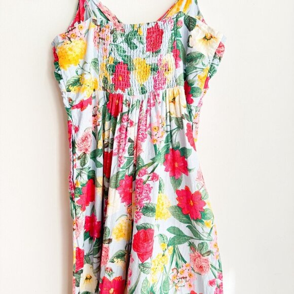 Old Navy Floral Linen Blend Jumpsuit M - Picture 5 of 7